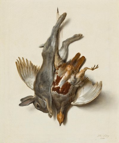 Un jeune lapin et une perdrix pendus par les pieds, 1751 - Jean Baptiste Oudry